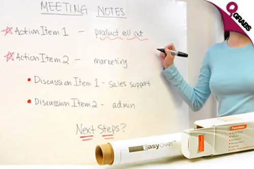 For QR55 Have Brainstorming Sessions Anywhere with 2 Instant Cling-On Whiteboards! (QR220 Value)